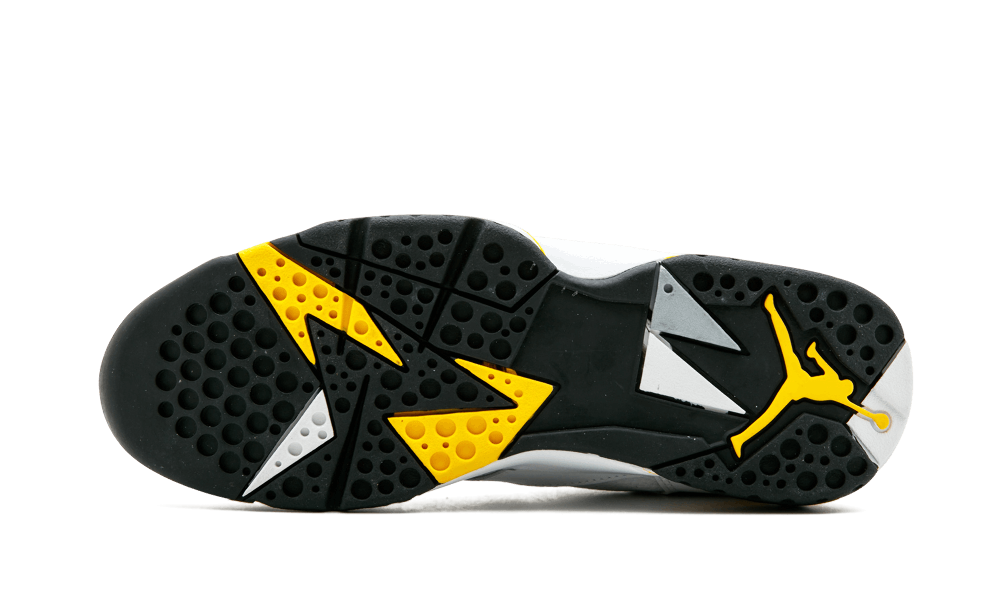 white black and yellow jordan 7