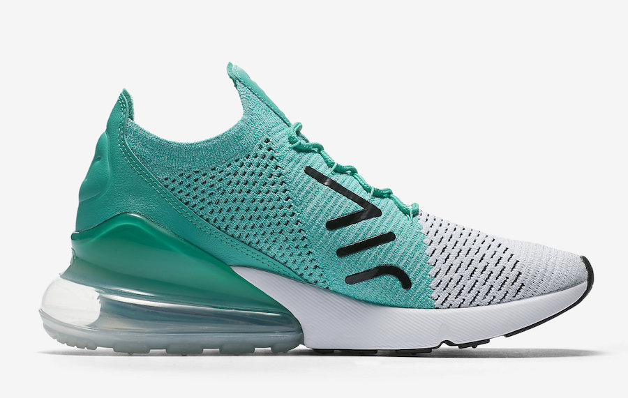 Nike Air Max 270 Flyknit Clear Emerald AH6803-300 Release Date