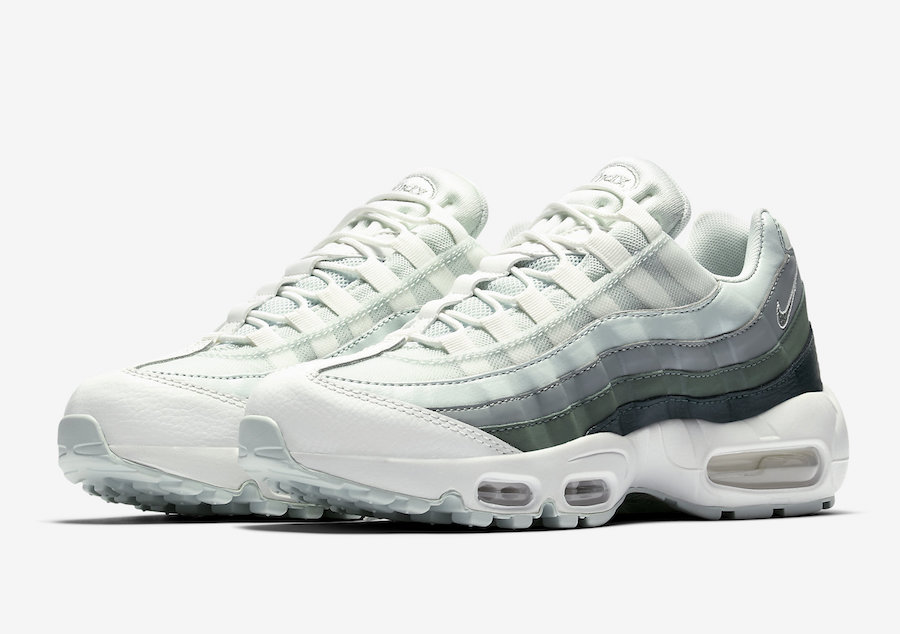green and white 95 air max
