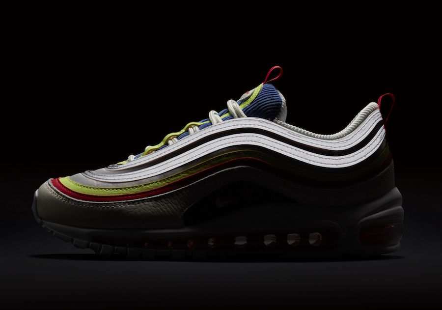 Nike Air Max 97 SE White Blue Red Yellow