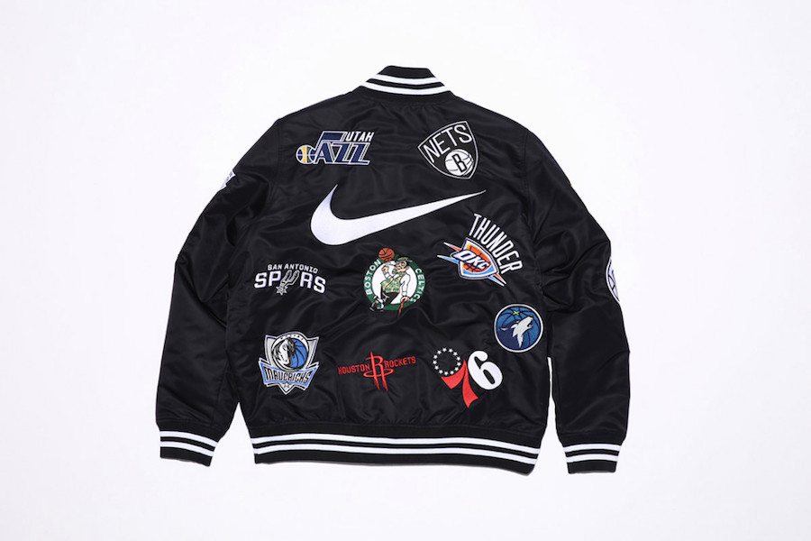 Supreme NBA Nike Air Force 1 Collection Jacket Black Back