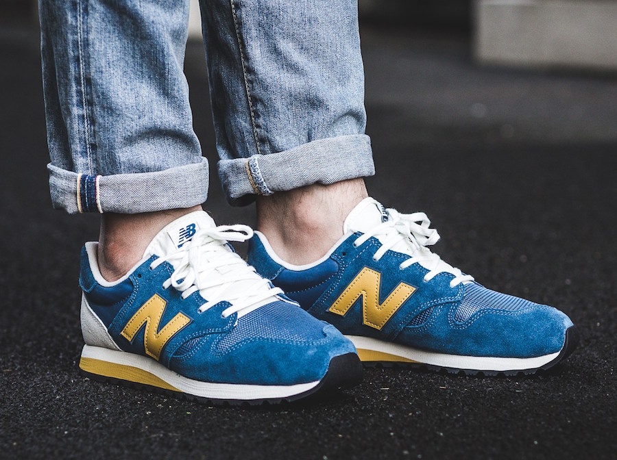 new balance 520 suede trainers in blue
