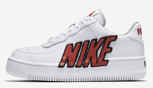 nike air force 1 upstep lx white habanero red official red