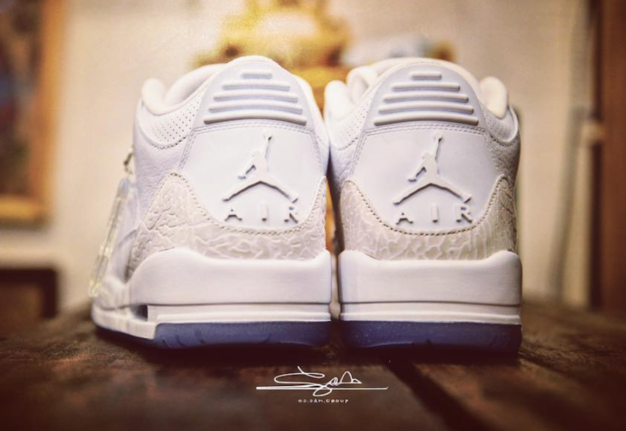 Air Jordan 3 White Heels