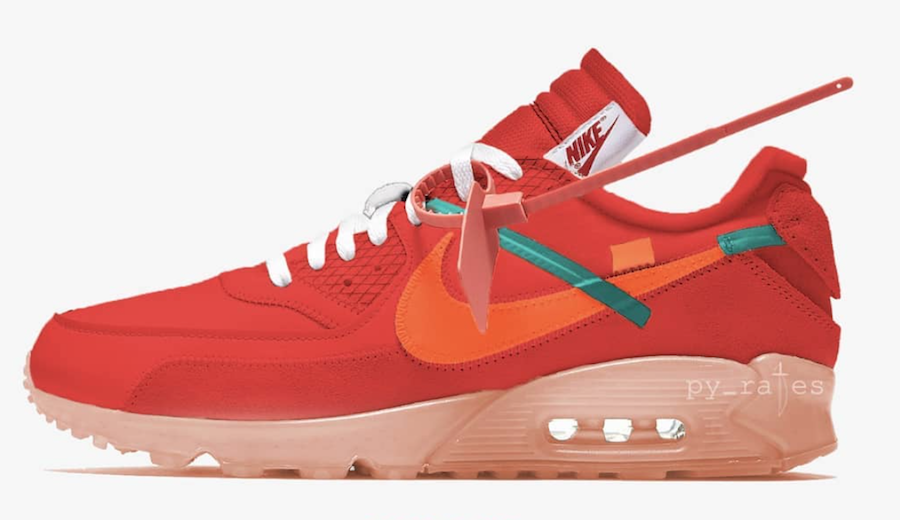 Off White Nike Air Max 90 University Red AA7293 600