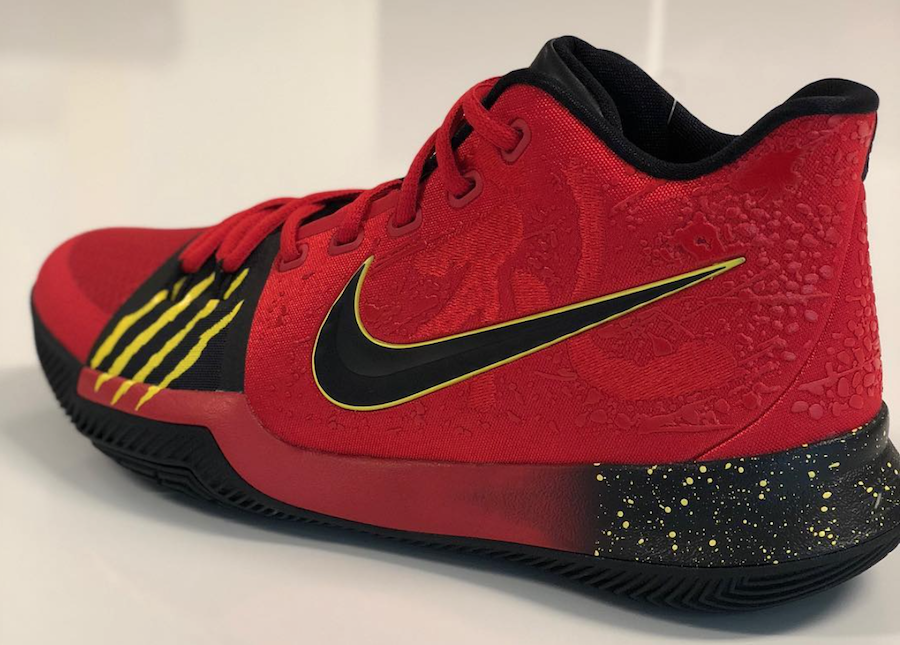 Red Bruce Lee Nike Kyrie 3 Sample - Sneaker Bar Detroit