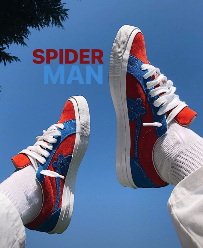 tyler the creator converse red and blue