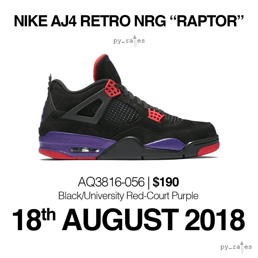 Air Jordan 4 Retro NRG Raptor Release Date