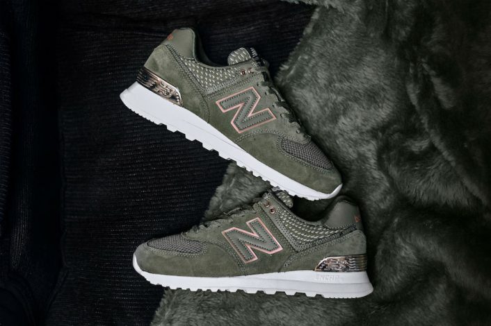 New Balance W574 Military Green Rose - Sneaker Bar Detroit