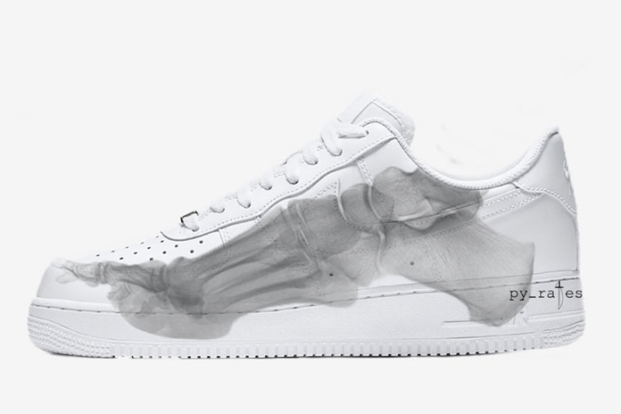 nike skeleton shoes black