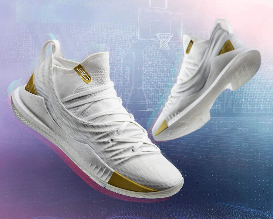UA Curry 5 Championship Pack White Gold