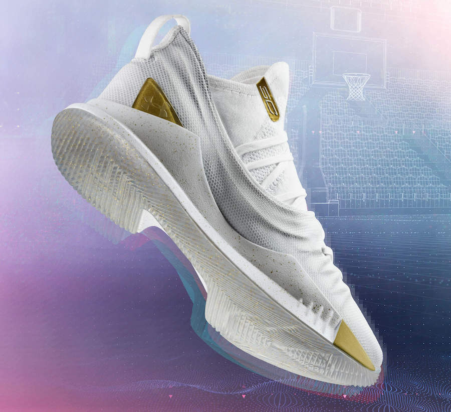 UA Curry 5 Championship Pack White Gold