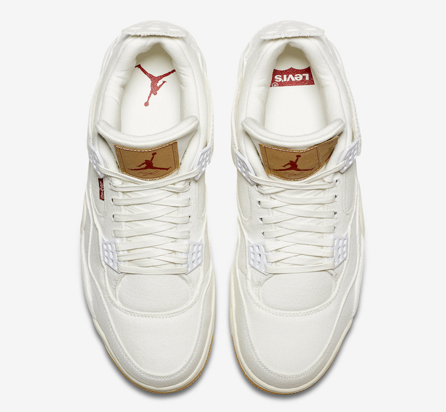 Levi's Air Jordan White Denim AO2571-100 Sneaker Bar Detroit