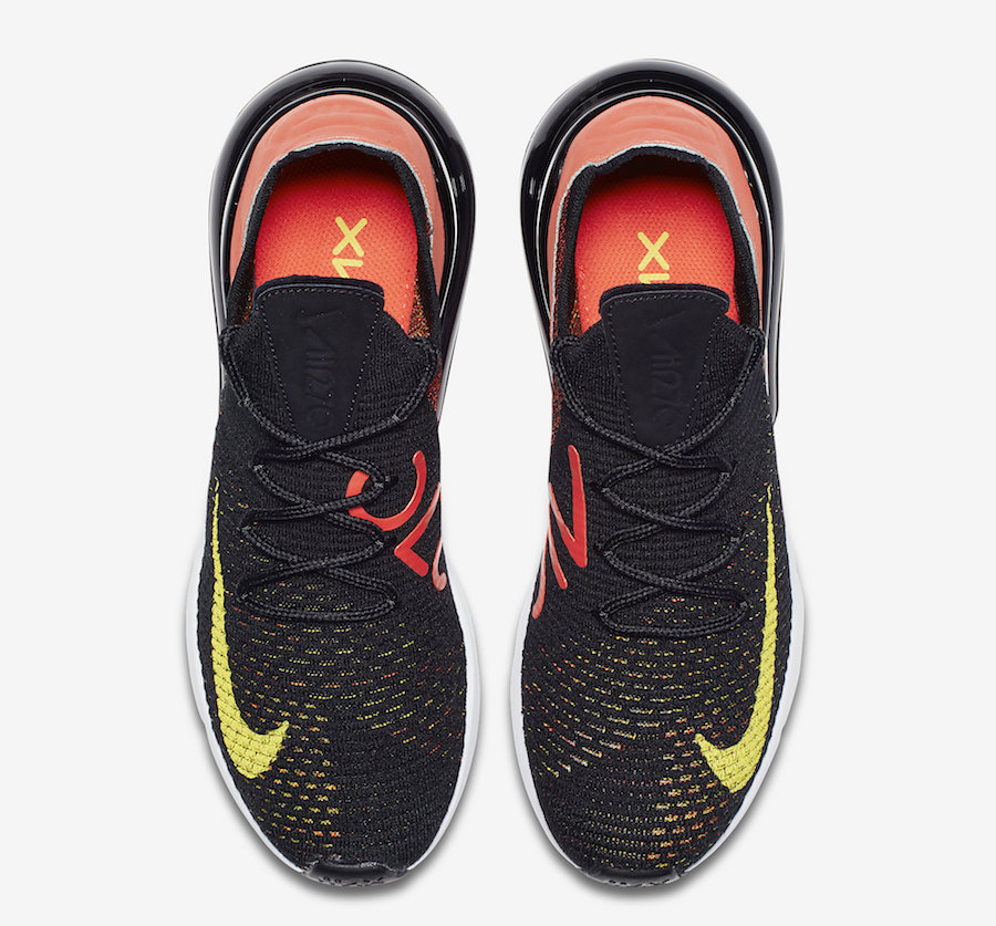 Nike Air Max 270 Flyknit Black Red Yellow AH6803-003 - Sneaker Bar Detroit