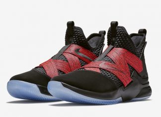 Nike LeBron Soldier 12 Black Red Straps AO2609-003 Release Date