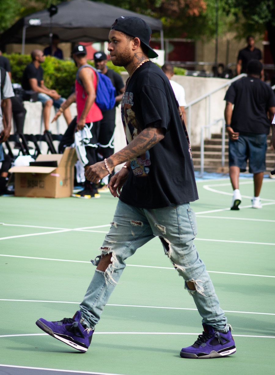 Travis Scott Air Jordan 4 Purple Sneaker Bar Detroit