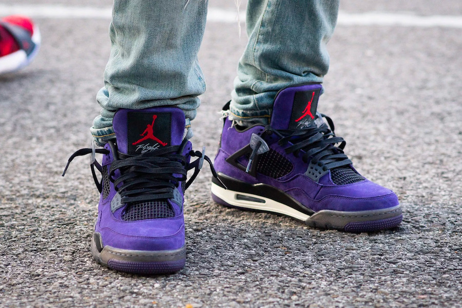 Travis Scott Air Jordan 4 Purple Sneaker Bar Detroit