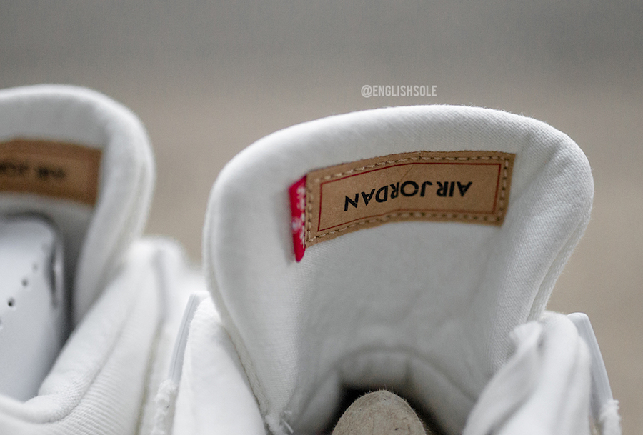 White Denim Levis Air Jordan 4 Release Date