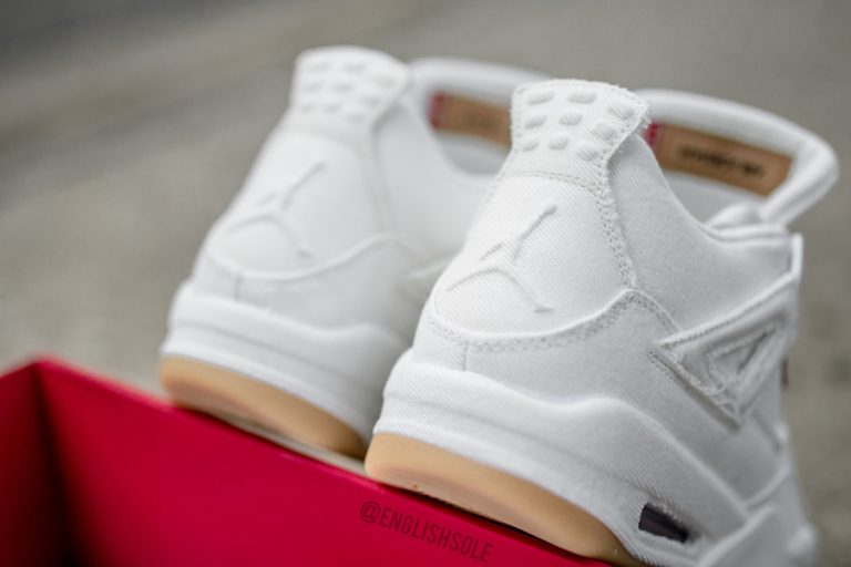 levis air jordan 4 white denim