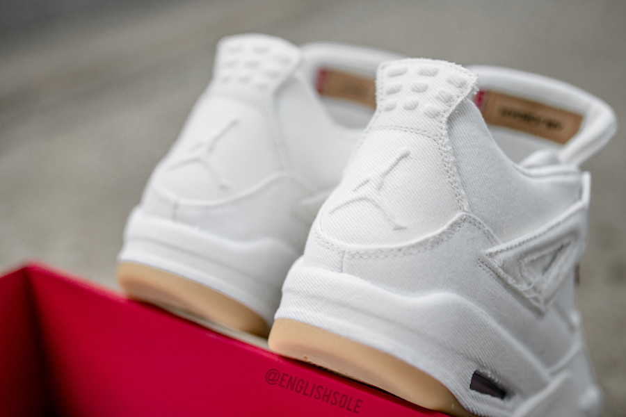 White Levis Air Jordan 4 Release Date