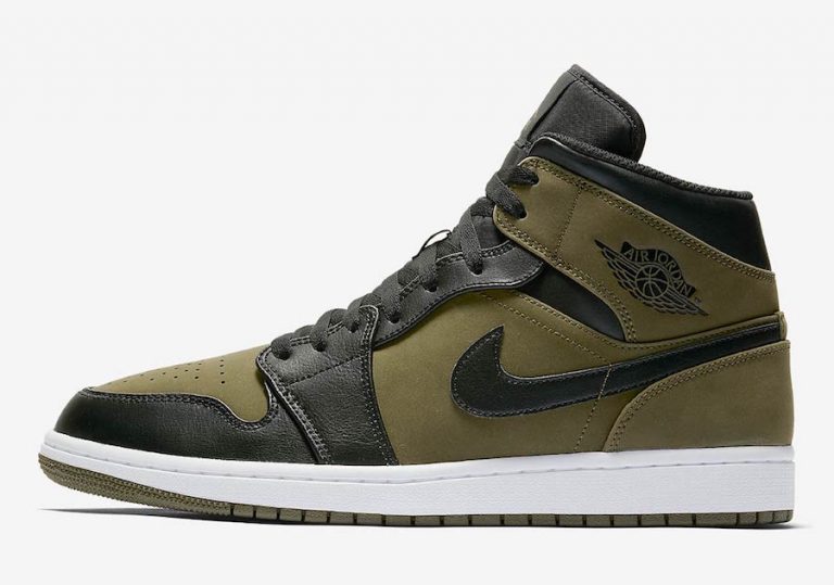 Air Jordan 1 Mid Olive Canvas 554724-301 - Sneaker Bar Detroit