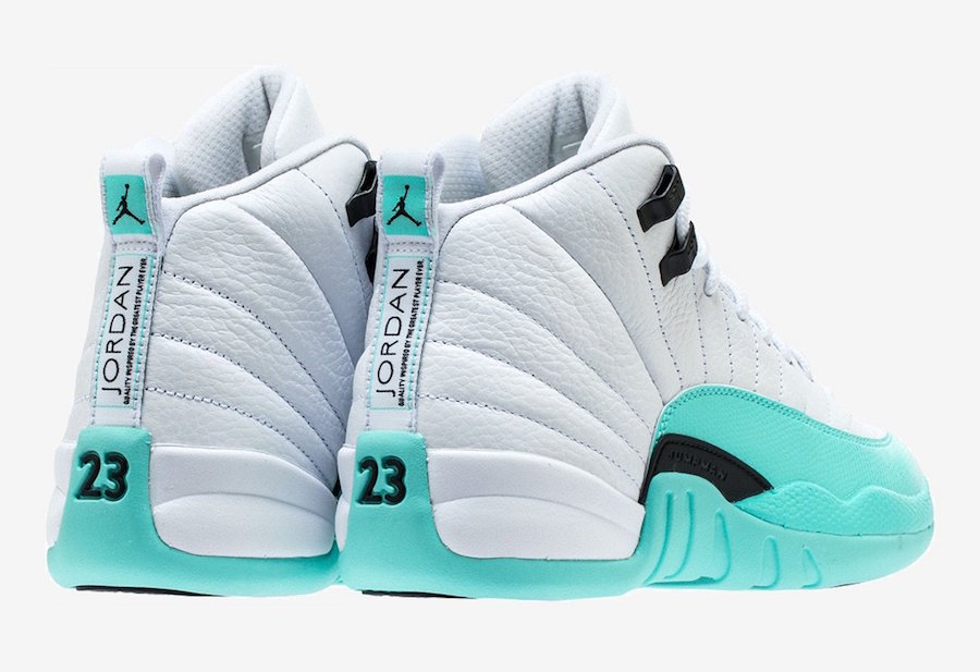 jordan 12 white and aqua