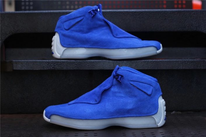 Mens Air Jordan 18 Retro Racer Blue Sail AA2494-401 â 2021 Sneakers