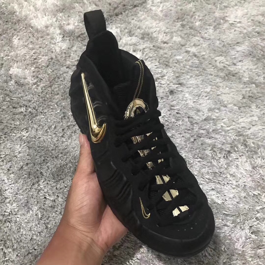 nike foamposite black and gold 2018
