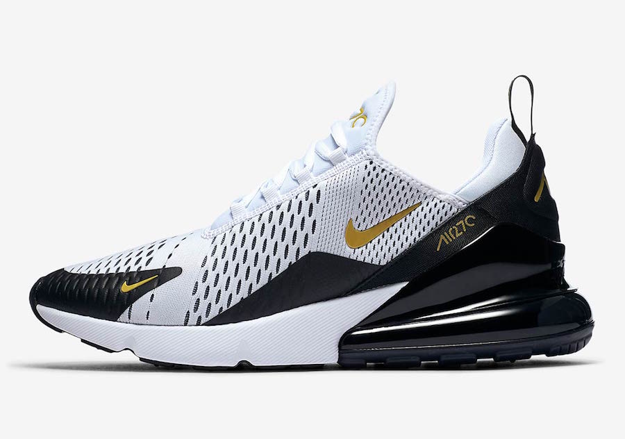 Nike Air Max 270 White Black Gold AV7892-100 - Sneaker Bar Detroit