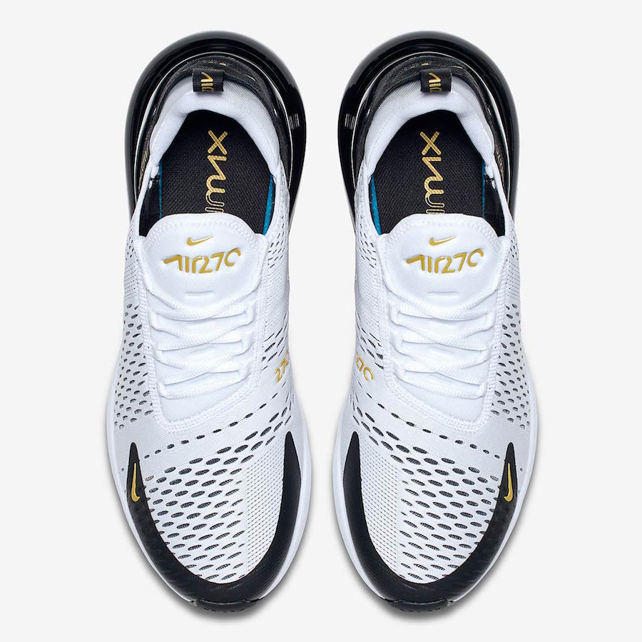 crocodile Umeki admiration Nike Air Max 270 White Black Gold AV7892-100 - Sneaker Bar Detroit