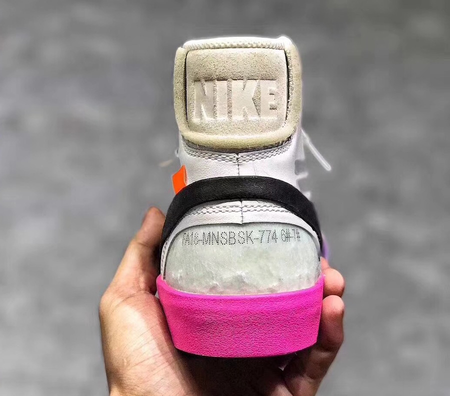 Off-White x Nike Blazer Mid Pink Purple Gradient Sole
