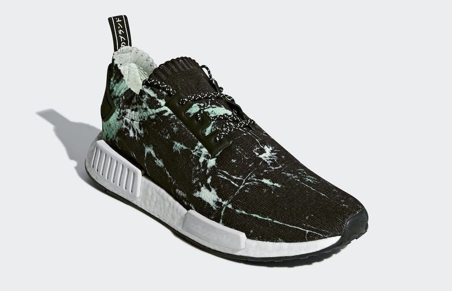 adidas NMD R1 Primeknit Green Marble BB7996 Release Date