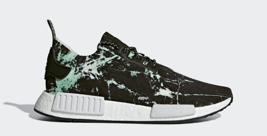 adidas NMD R1 Primeknit Green Marble BB7996 Release Date