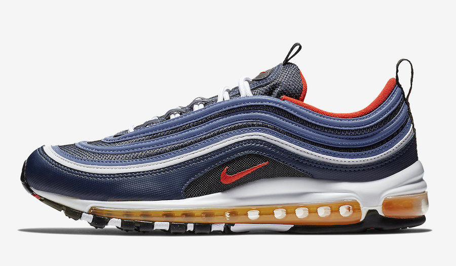 Nike Air Max 97 Midnight Navy Habanero Red 921826-403 Release Date