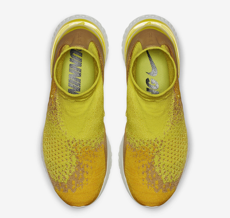 Nike Rise React Flyknit Sonic Yellow BQ6176-707 Release Date
