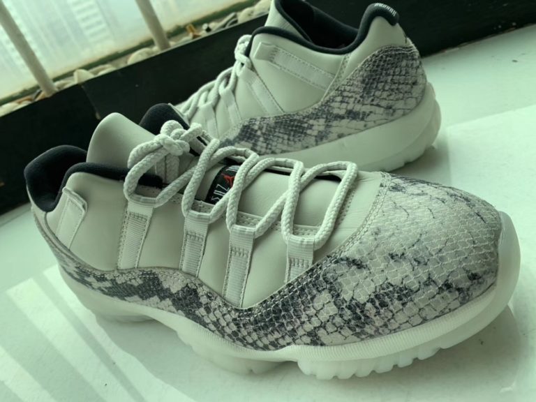 jordan 11 low snakeskin bone