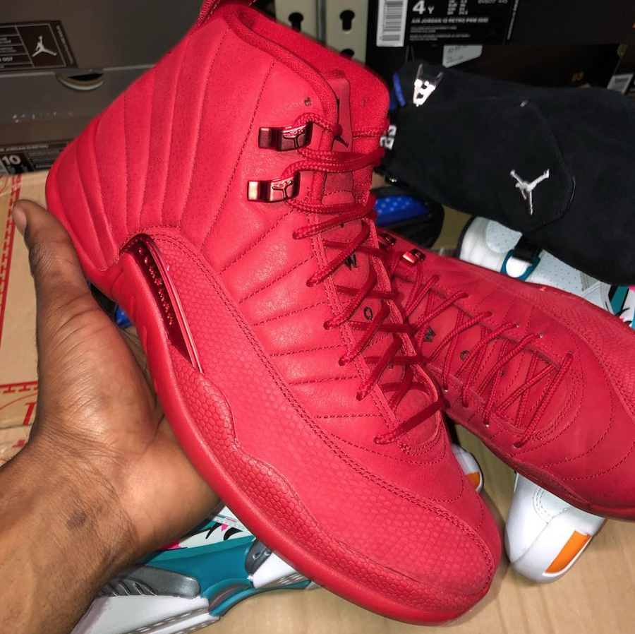 retro 12 red jordans