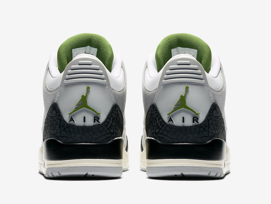 jordan 3s grey and green