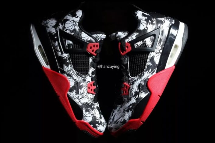 Air Jordan 4 Print Tattoo BQ0897 006 Release Date SBD   Air Jordan 4 Print White Black Red BV7451 003 Release Date 706x470 