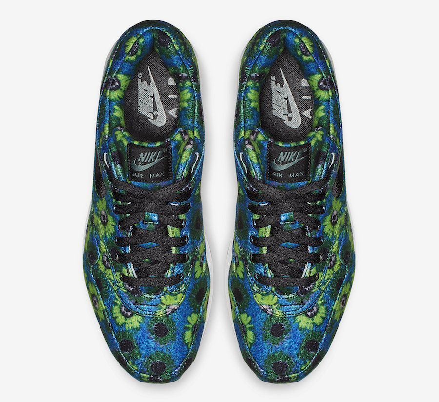 Nike Air Max 1 Floral Mowabb Oil Grey Volt 858876-002 Release Date
