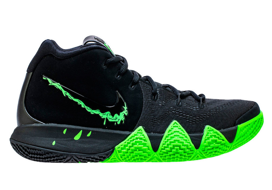 kyrie 4 black green red