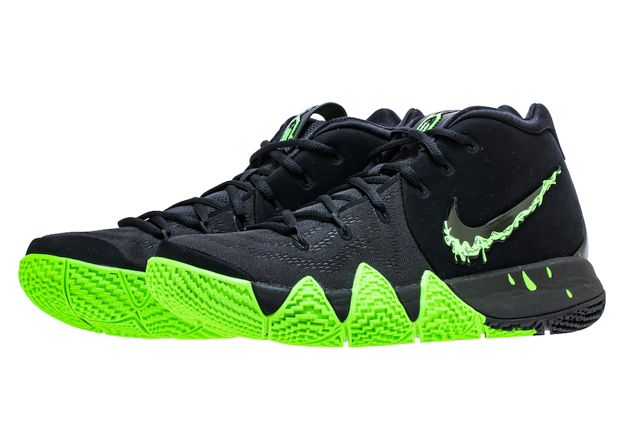 kyrie 4 black green red