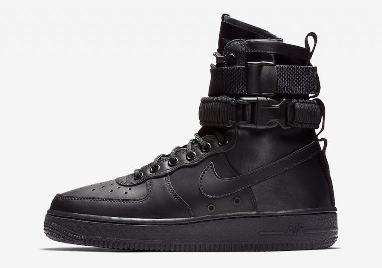 Nike SF-AF1 Triple Black Leather 857872-005 Release Date - SBD