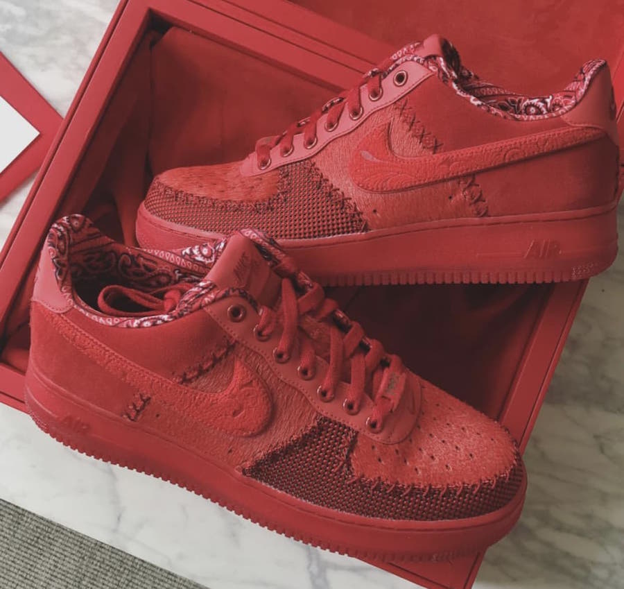 nike air force 1 white and red junior