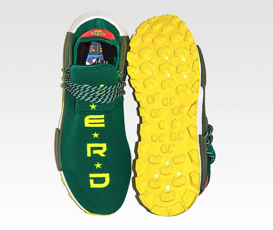 adidas nmd hu pharrell nerd green yellow