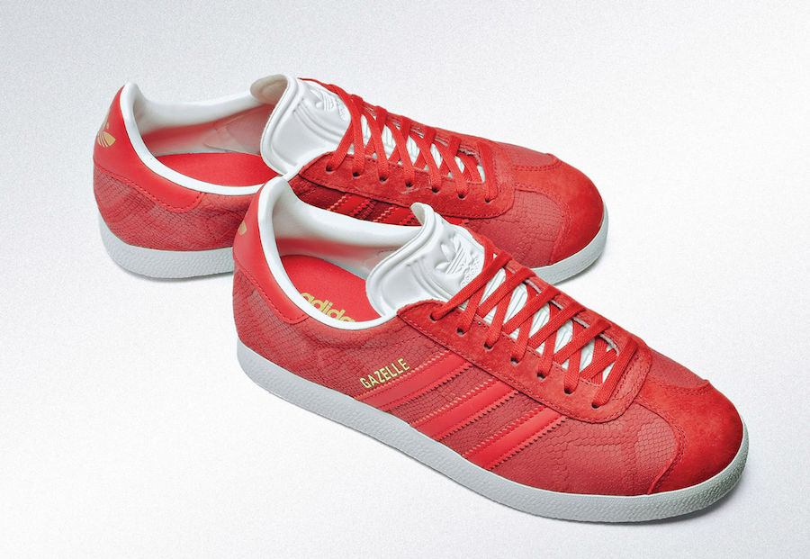 adidas Gazelle Bold Red Snakeskin B41656