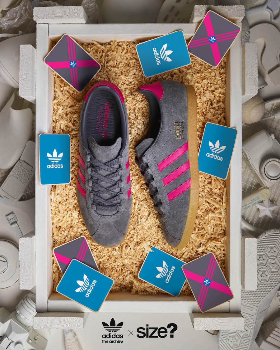 size? Exclusive adidas Trimm Star Grey Magenta Release Date