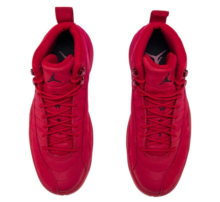 red and black jordan 12 bulls