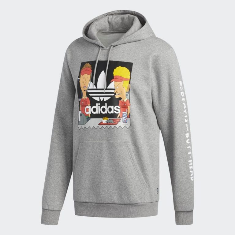 adidas x beavis and butthead grey hoodie