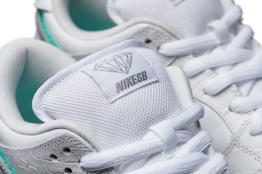 Diamond Supply Co Nike SB Dunk Low White Release Date